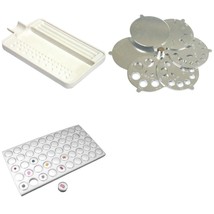 Diamond Sorting Tray,Sizing Folding Fan Gauge,White Gem Jar Tray InserKit - £18.89 GBP