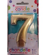 Numeral #7 Metallic Gold Candle - €5,55 EUR