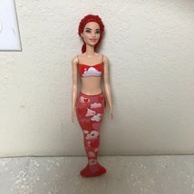 Mattel 2021 Barbie #P32HFHCC47 Mermaid Barbie Red Hair Green Eyes Short Tail - £6.12 GBP