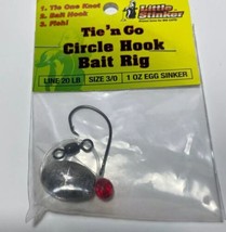 Eagle Claw Fish Hooks Tie N Go Circle Hook Bait Rig Fishing 1 OZ. Egg Si... - £2.20 GBP