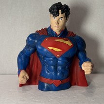 SUPERMAN Bust Molded Piggy BANK DC Comics Coin Bank 7.5” Hard Plastic Ne... - $9.99