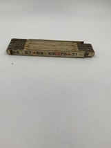 Lufkin Red End 066F 6’  Folding Wooden Ruler Used Vintage 72” - $11.53