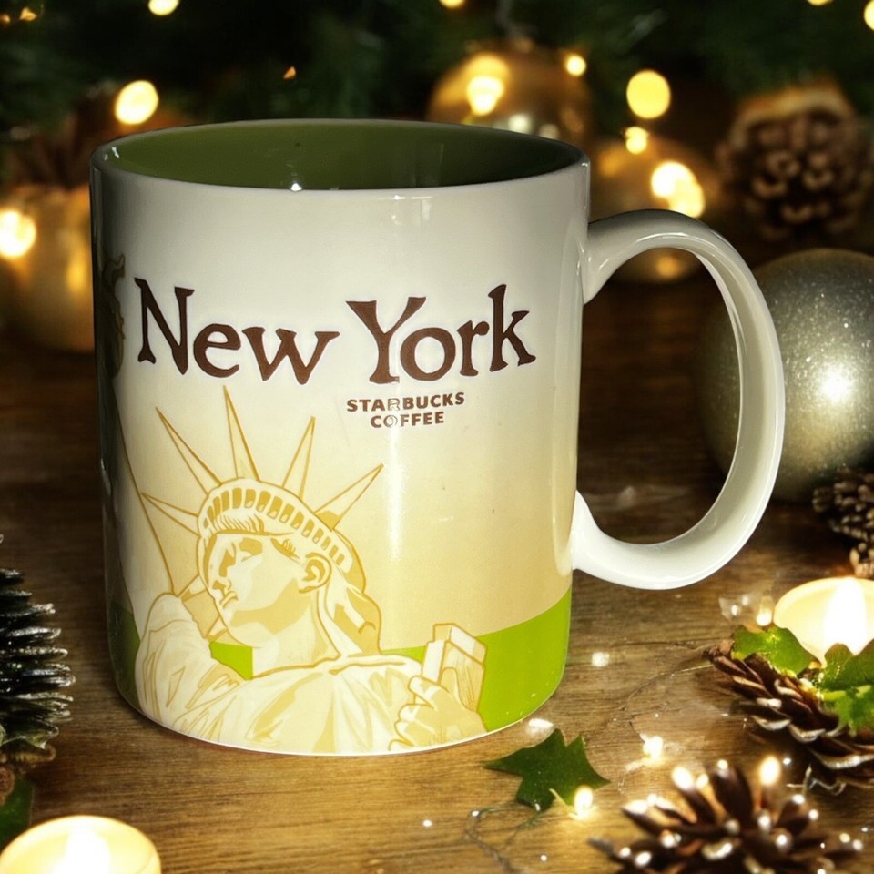 Rare Starbucks NEW YORK Coffee Mug Collector Series16 oz. Statue Of Libe... - $21.99