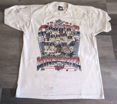 Vintage Minnesota Twins World Series Champions 1991 Caricature T-Shirt Mens Sz L - £38.06 GBP