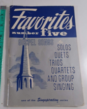 Favorites Number five Gospel Songs for Solos Duets Trios  1961 paperback good - £4.58 GBP