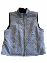 Karen Scott Sport Vest Quilted Periwinkle Blue Zipper Fall Winter Outerwear XL - £19.65 GBP