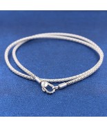 925 Sterling silver Studded Clasp &amp; Chain Necklace 393682C00 - $58.72 CAD+