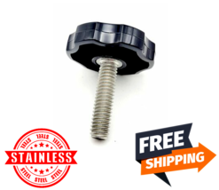 5/16&quot; Thumb Screw Bolts with Black Round Fluted Plastic Clamping Knob Stainless - £10.90 GBP+
