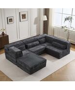 Convertible Mahjong Floor Sofa Bed - Modular, No Assembly, Dark-Grey - $19,704.67 MXN