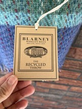 Blarney Woolen Mills Recycled Throw 100% Wool Blanket Ireland Plaid 48 x... - $71.25