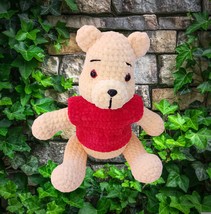 Crochet Winnie the Pooh Plush Toys, Height 11.81 inch/30cm, Amigurumi Funny Spec - £35.97 GBP