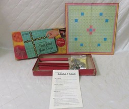Score-a-Word Board Game Scrabble Tiles Solitaire Crossword 1950s Party Family - $14.41