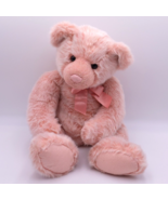 Frosted Baby Pink Teddy Bear Plush  Stuffed Heavy 18&quot; Vintage Harvest Moon  - $62.22 CAD