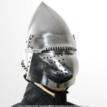 Funzionale 18G Hound Skull Pig Face Bascinet Jousting Medieval Helmet WMA Armor - £102.95 GBP