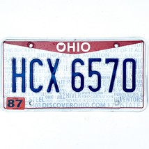  United States Ohio Wood County Passenger License Plate HCX 6570 - $243.42 MXN