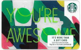 Starbucks 2018 You&#39;re Awesome Collectible Gift Card New No Value - £1.59 GBP