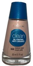 1- COVERGIRL Clean Oil Control Liquid MakeUp #535 MEDIUM LIGHT (New/RARE... - $19.79