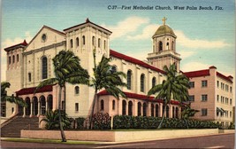 First Methodist Church West Palm Beach Florida Linen Nostalgia a3 - £14.33 GBP