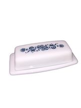 Vintage PYREX Old Town Dark Blue Onion Butter Dish w/Lid Milk Glass  USA 7” - $559.49 MXN