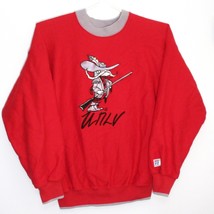 Hey Reb! UNLV Rebels Mascot Las Vegas Embroidered Red Sweatshirt Shirt Large - £47.81 GBP