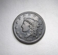 1838 Large Cent Fine Details Coin AM658 - $38.61