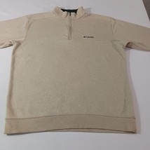 Columbia AM6771 Men’s Tan/Beige 1/4 Zip Fleece Pullover Outdoor Sweatshirt Sz L image 5
