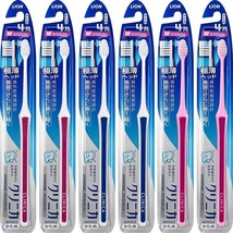 Lion Clinica Advantage Toothbrush Hard, Extra Compact Head 6 Count Japan - £32.75 GBP