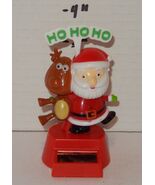 Solar Powered Dancing wobbling Santa Reindeer Christmas Holiday Red Whit... - €8,51 EUR