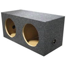 QPOWER Dual 10&quot; Sealed Heavy Duty Square Empty Woofer Box - £29.71 GBP