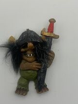 Vrintage Scandinavian Troll Fridge Magnet Removable Sword Broken Horn - $8.90