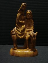 Flight into Egypt Hand  Carved from Olive Wood in the Holy Land  - £17.56 GBP
