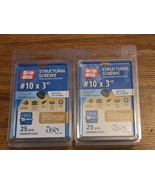 50 Pieces Grip Rite #10 x 3&quot; Structural Screws Hex Head GRSSHW10325 Repl... - $24.49