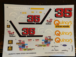 Monogram | No. 6368 | 1:24 Decals Quincy’s Steak House Thunderbird Car Decals - £5.35 GBP