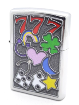 Gambling Symbols - Lucky - Zippo Lighter Street Chrome - $27.99