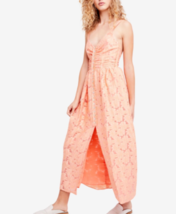 NWT FREE PEOPLE Womens Coral Daisy Sleeveless Scoop Neck Full-Length Dre... - £78.62 GBP