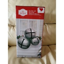 Holiday Time Blow Up Silver Jingle Bells Christmas Inflatable Decor - £31.28 GBP