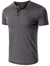 Men&#39;s Classic Henley Short Sleeve Top - $18.44