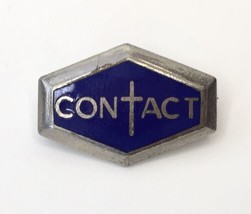 Vintage CON✝️ACT Metal &amp; Enamel Pin (CONTACT) Possibly Religion Related - £11.84 GBP