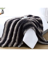 Christian Siriano 60&quot; X 70&quot; Black Ombre Oversized Luxury FauxFur FilledT... - $913.54 MXN