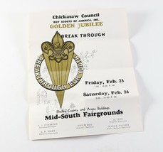 Vintage 1960&#39;s Chickasaw Council Golden Jubilee Fairgrounds Map Boy Scou... - $11.57