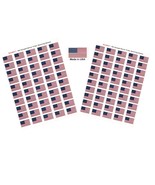 100,  US 15 Star Flag Stickers; 1.5" x 1" Self Adhesive Flag Scrapbook S... - $10.95