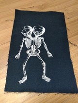 Two-Headed Skeleton 8&quot; Sew-on Fabric Patch  - £7.84 GBP