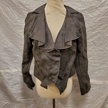 CAbi Women&#39;s Gray 100% Linen Jacket, Size M - $39.59