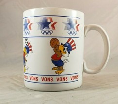 1984 Los Angeles Olympic Coffee Mug Sam the Olympic Eagle Basketball Soccer Vons - £7.90 GBP