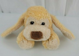 Dakin Stuffed Plush Puppy Dog 1983 Yellow Beige Cream Laying Lying 8&quot; - £46.70 GBP