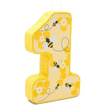 Small Number 1 Pinata For First Bee Day Party Decorations, Bumblebee, Ho... - $40.99