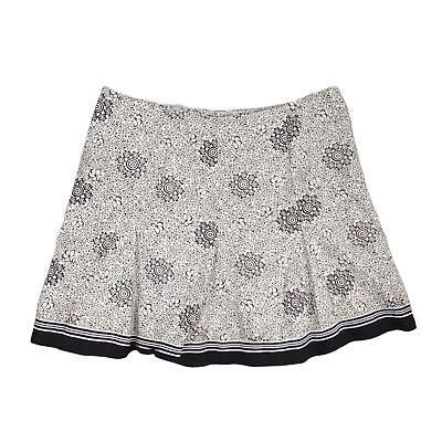 Cato Women s 26W Plus Black White Whimsical Floral Knee Length Skirt Cottagecore