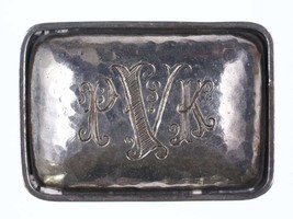 Pat Areias Hammered Sterling belt buckle with cool monogram - £106.51 GBP