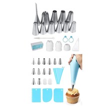 11 Pcs Extra Large Piping Tips Set &amp; 12 Pcs Cake Decorating Supplies Kit - $42.99