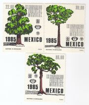 MNH - Mexico,1985 Die 9th Welt Forstwirtschaft Kongress,Set Mit 3 Stamp,... - $7.10